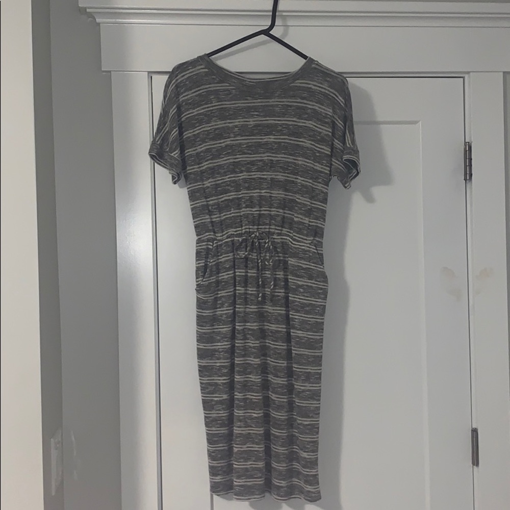 grey striped dress !